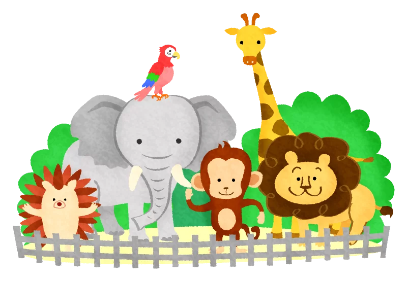 Adorable Zoo Animals Clipart Collection with Elephant, Lion, and Giraffe Friends