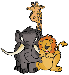 Adorable Safari Friends: Cheerful Giraffe, Elephant, and Lion Clipart for Kids