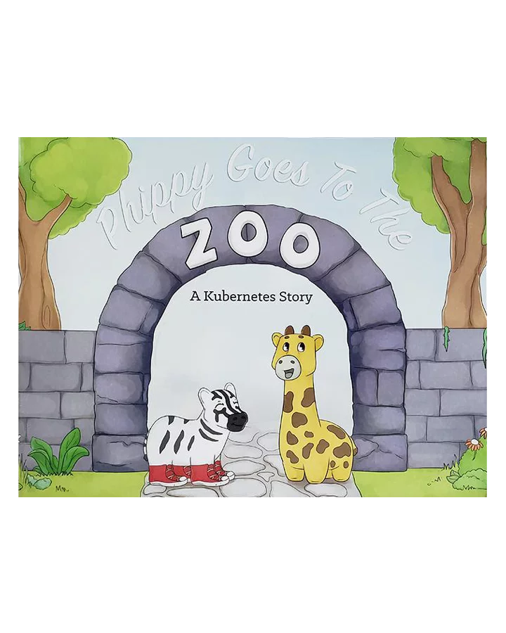 Colorful Children's Book Clipart of Zippy the Zebra's Adventure at the Zoo Entrance