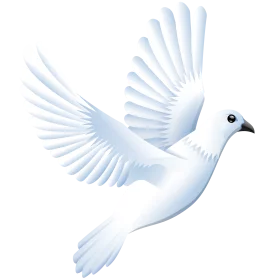 Elegant White Dove in Flight Clipart - Symbol of Peace and Freedom