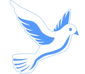 Peaceful Blue Dove Symbol of Freedom and Hope in Flight Minimalist Clipart