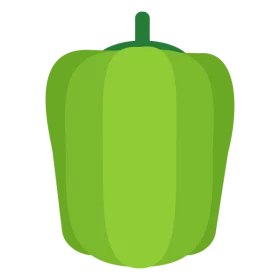 Bright Green Bell Pepper Vegetable Food Ingredient Healthy Cooking Clipart