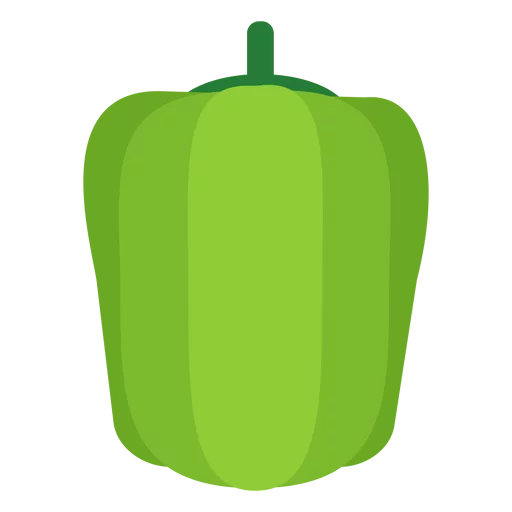 Bright Green Bell Pepper Vegetable Food Ingredient Healthy Cooking Clipart