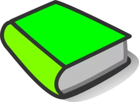 Bright Green Educational Book Illustration - Minimalist Learning Clipart Design