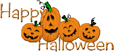 Cheerful Orange Jack-o'-Lantern Family Halloween Greeting Festive Clipart Decoration