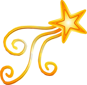 Elegant Golden Shooting Star with Swirling Tail Decorative Celestial Clipart