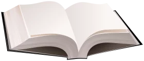 Empty Open Book with Blank Pages for Educational Content Clipart Illustration