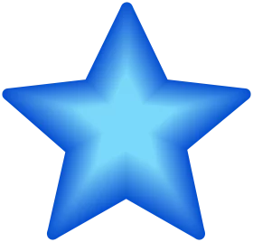 Shiny Blue Star Shape Professional Clipart for Digital Design Projects