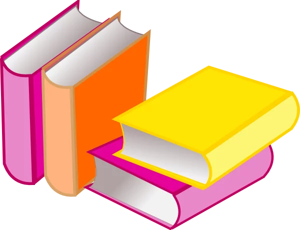 Vibrant Educational Colorful Book Stack Clipart for Learning and Knowledge