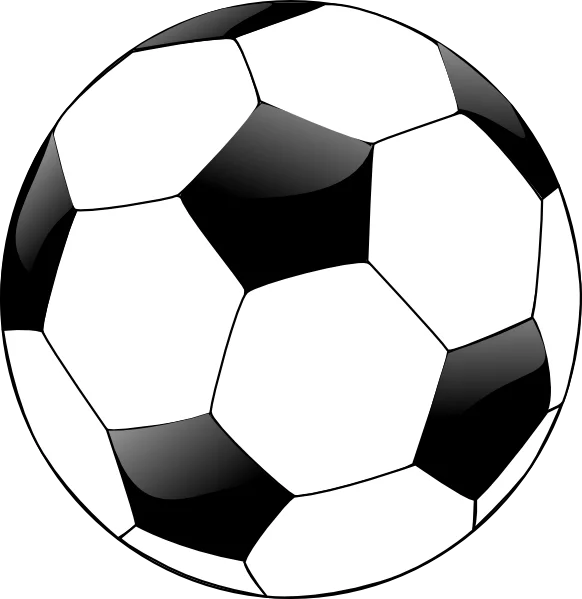 Classic Black and White Soccer Ball Football Clipart for Sports Design Projects