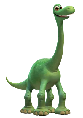 Friendly Green Apatosaurus Dinosaur Character Clipart from The Good Dinosaur