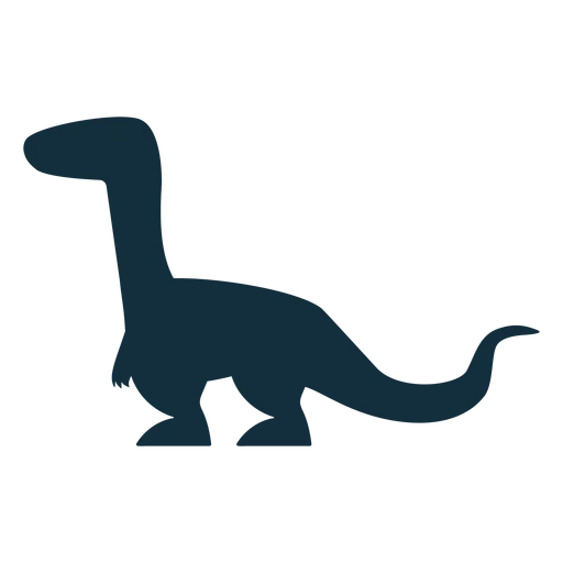 Prehistoric Long-Necked Dinosaur Silhouette Clipart for Educational Materials