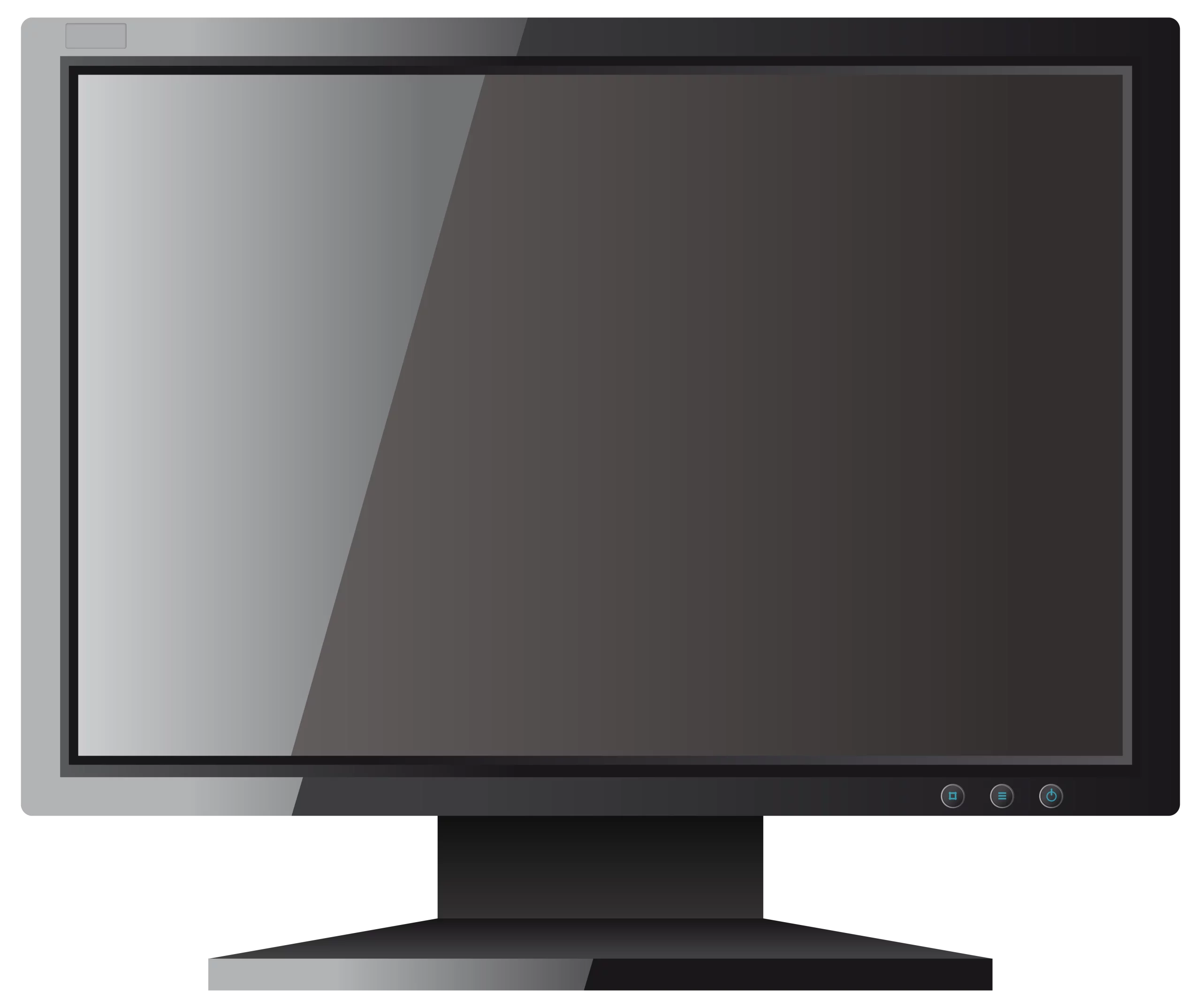 Black Computer Monitor Screen Display Technology Hardware Clipart Illustration