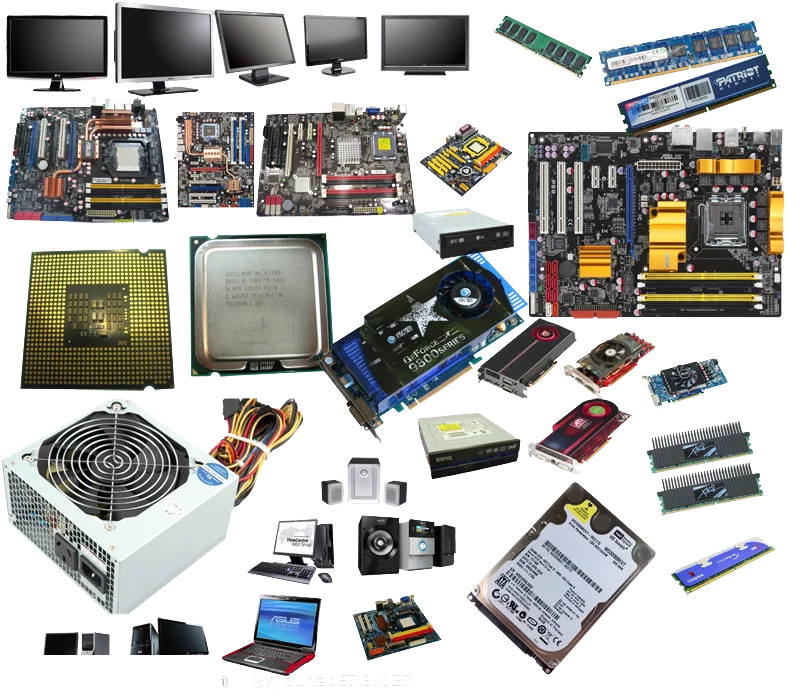 Comprehensive Computer Hardware Components and PC Parts Clipart Collection for Builders