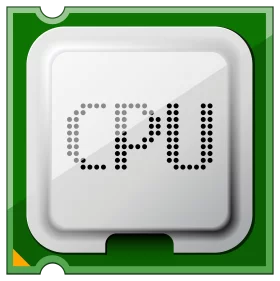 Glossy Computer CPU Processor Chip with Dotted Pattern Digital Technology Clipart