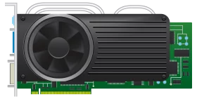 High Performance Gaming Graphics Card PCIe GPU Computer Hardware Component Clipart