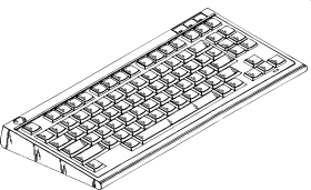 Isometric Computer Keyboard Technical Drawing Schematic Illustration Clipart