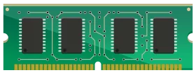 RAM Memory Module Computer Component Green Circuit Board Clipart