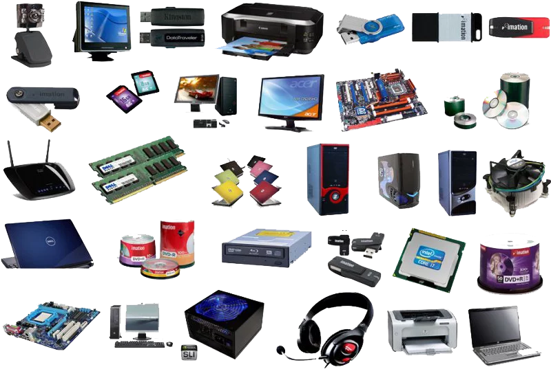 Comprehensive Computer Hardware and Electronic Components Clipart Collection for Digital Technology