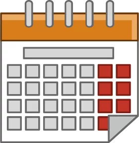 Monthly Calendar Organization Icon Clipart for Scheduling and Event Planning