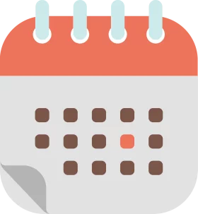 Stylized Calendar Clipart Icon for Digital Scheduling and Time Management Applications