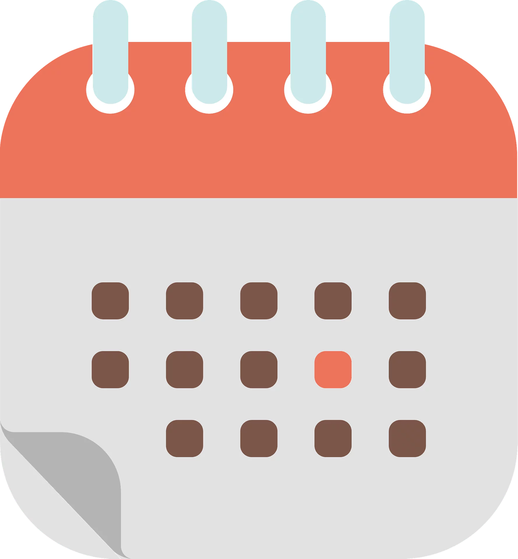 Stylized Calendar Clipart Icon for Digital Scheduling and Time Management Applications