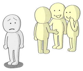 Feeling Left Out: Social Exclusion and Isolation Illustrated in Emotional Clipart Scene