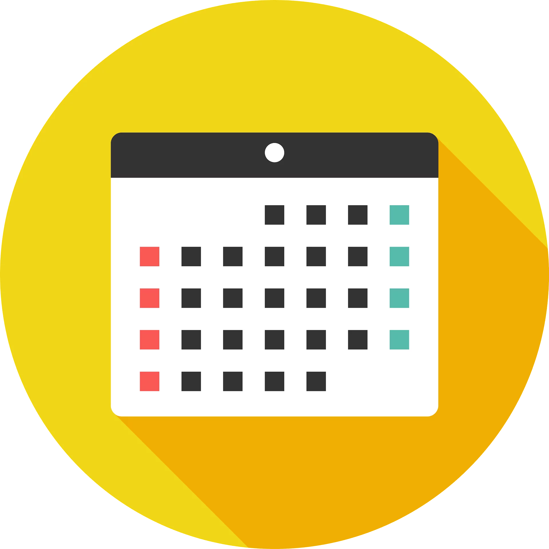 Minimalist Calendar Planning Organizer Schedule Appointment Reminder Clipart Icon