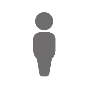 Minimalist Grey Person Silhouette Standing Figure Icon Symbol Clipart