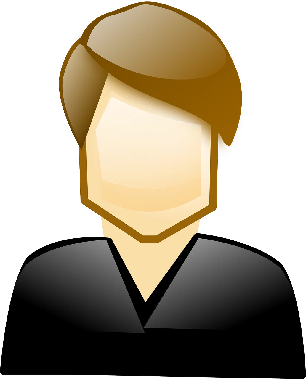 Professional Minimalist Business Person Avatar Illustration Clipart Icon
