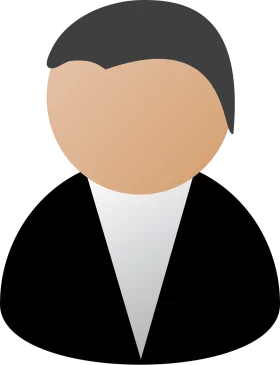 Professional Businessman Avatar Silhouette Illustration Person Clipart Icon