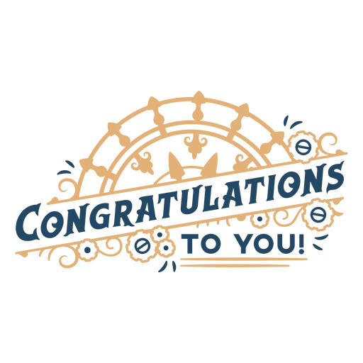 Elegant Golden Congratulations Celebration Award Seal Festive Achievement Clipart