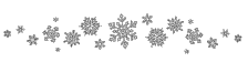 Elegant Winter Snowflake Border Decorative Element Grey Scale Clipart Design