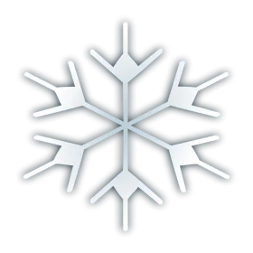 Elegant Winter Snowflake Symbol With Soft Glow Effect Clipart For Seasonal Designs