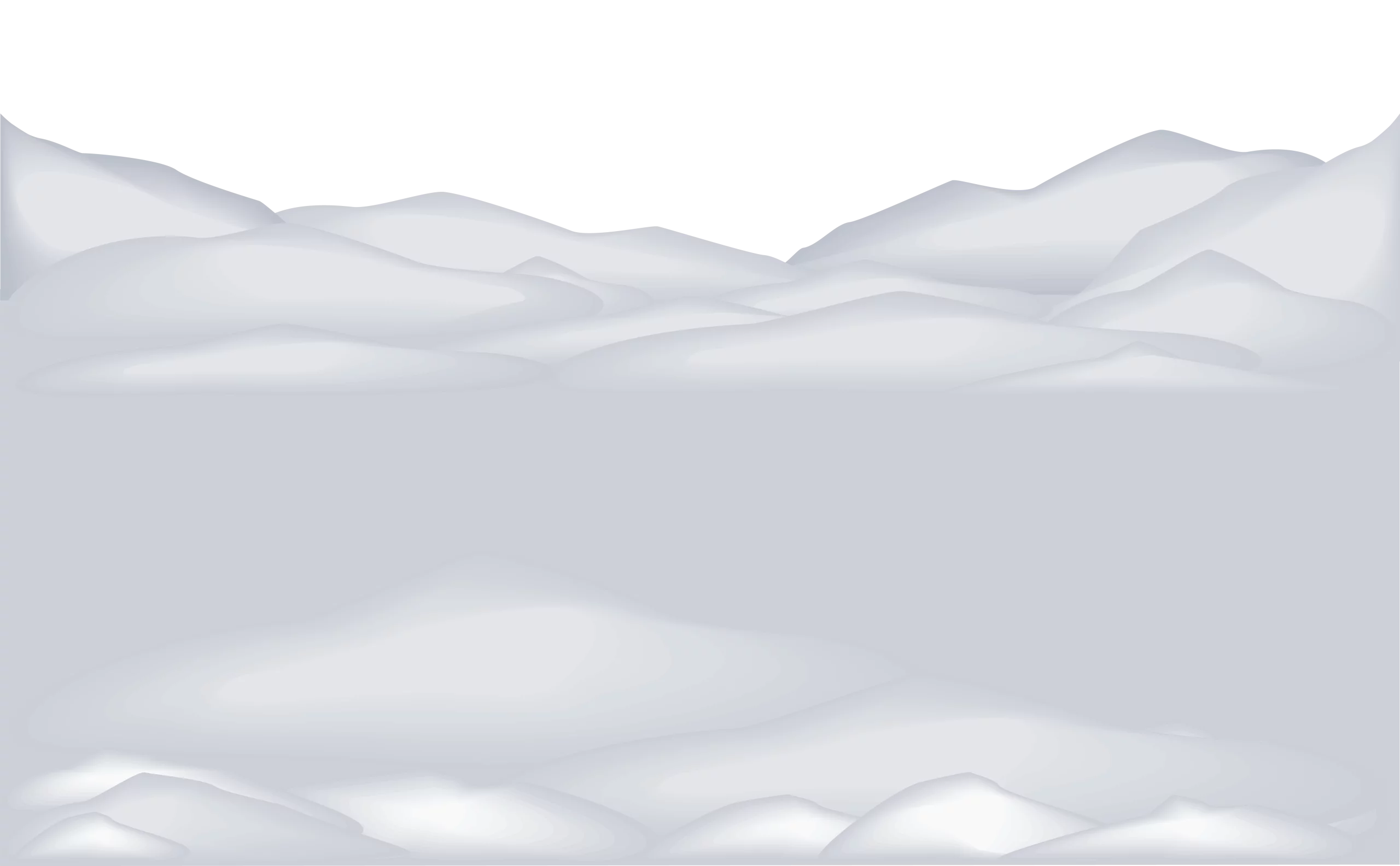 Minimalist Winter Wonderland Snow Mounds Digital Clipart for Seasonal Design Projects