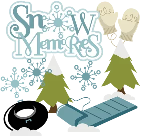 Whimsical Winter Wonderland Snow Matters Seasonal Holiday Decorative Clipart Set