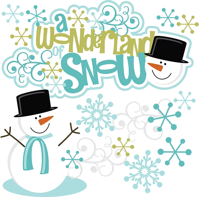 Wonderful Snow Winter Celebration Snowman Festive Holiday Clipart Design