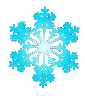 Elegant Turquoise Winter Snowflake Seasonal Frozen Crystal Design Clipart