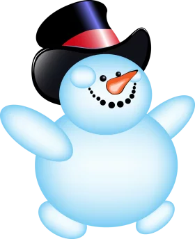 Cheerful Winter Wonderland Snowman Clipart - Festive Holiday Illustration