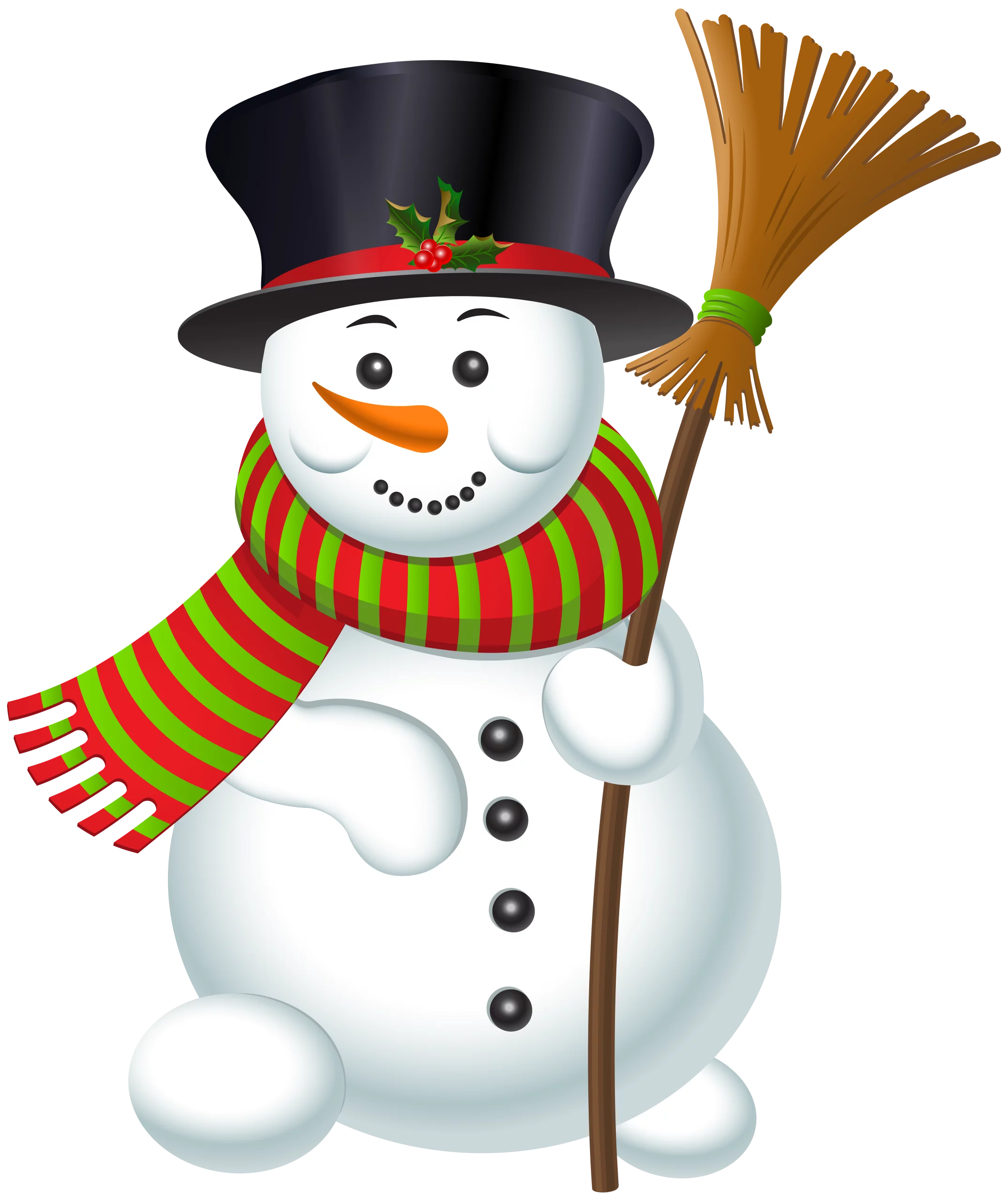Cheerful Winter Wonderland Snowman Clipart with Festive Holiday Accessories