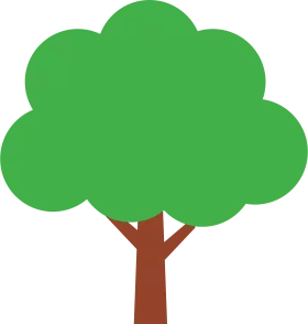 Simple Green Cartoon Tree Clipart: A Minimalist Nature-Inspired Graphic Design