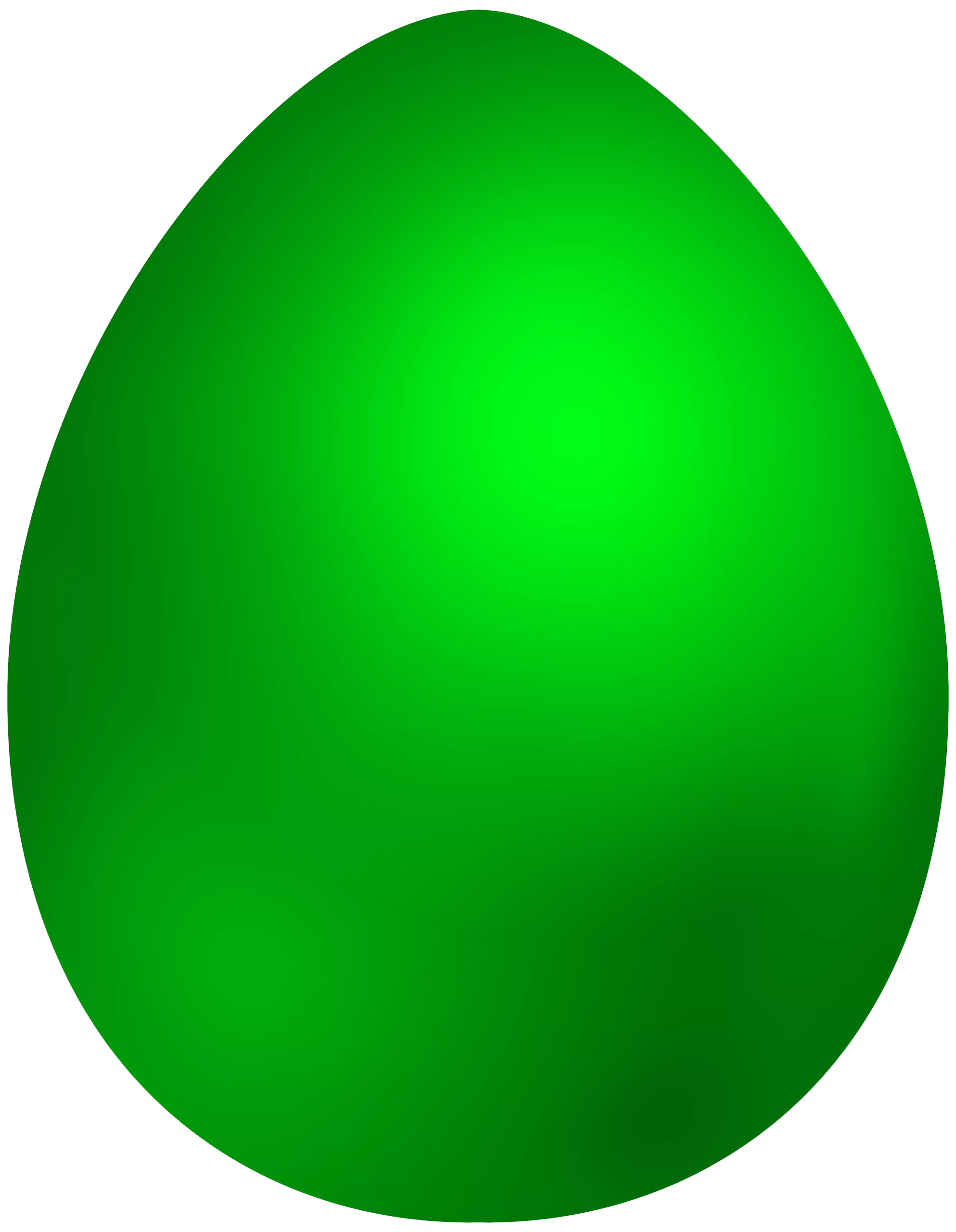 Luminous Emerald Green Easter Egg Clipart Illustration for Festive Designs