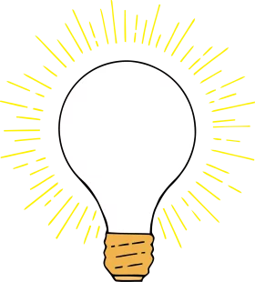 Bright Idea Illumination: Creative Minimalist Lightbulb Clipart Design