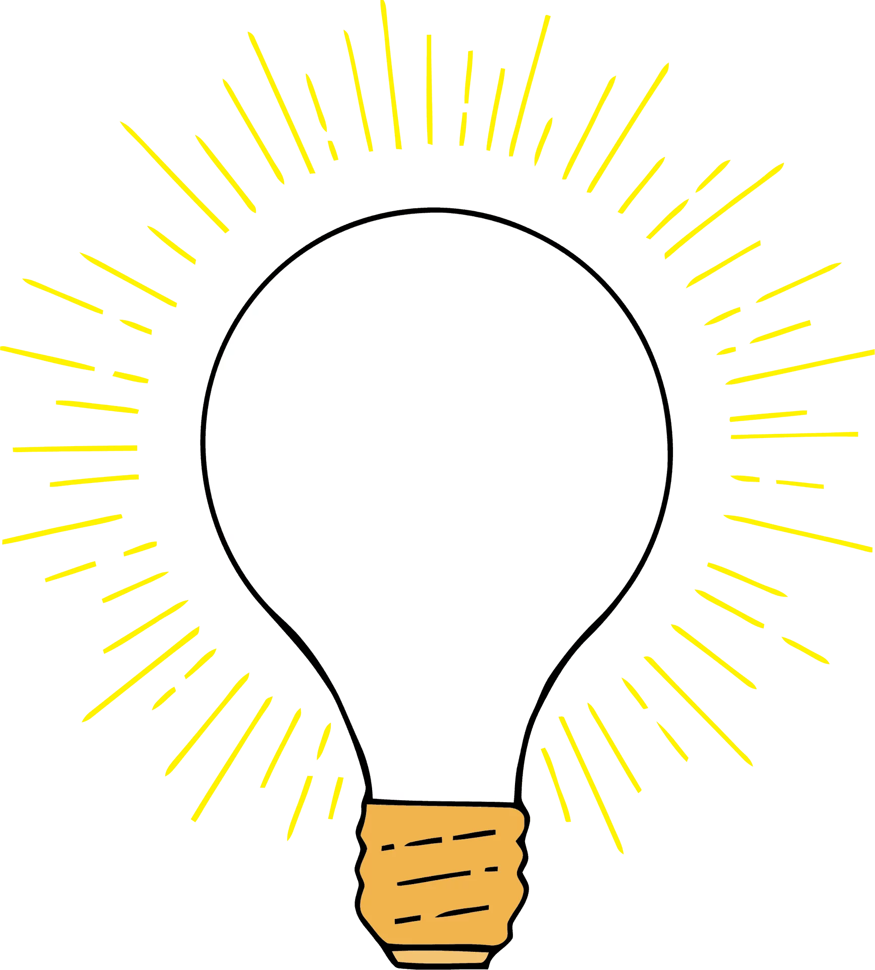 Bright Idea Illumination: Creative Minimalist Lightbulb Clipart Design