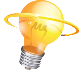 Illuminating Concept: Dynamic Lightbulb Clipart with Swirling Energy Motion