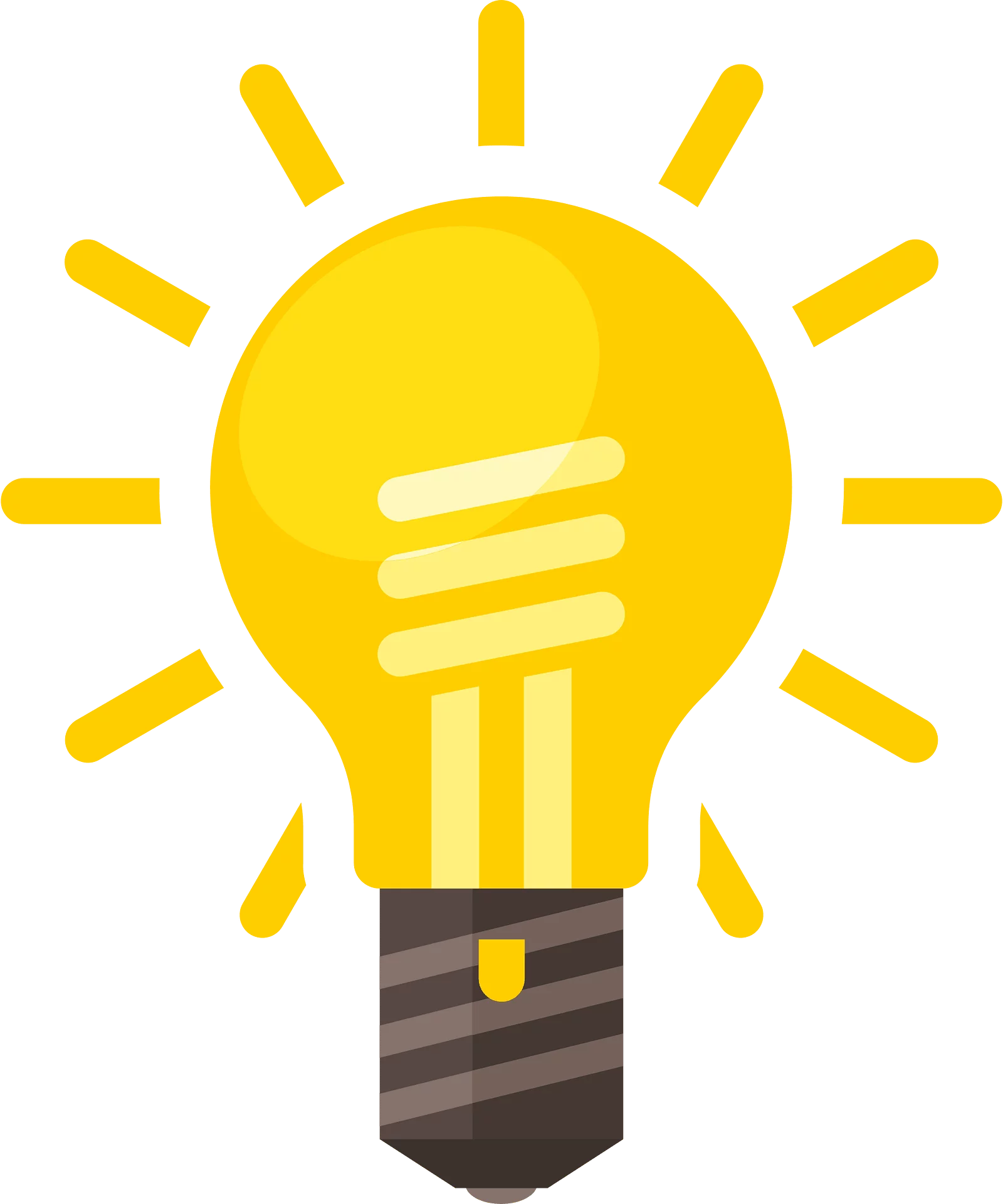 Luminous Energy-Efficient Eco-Friendly Light Bulb Clipart Illustration Design