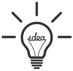 Minimalist Lightbulb Clipart Illustrating Creative Idea Concept with Sleek Design