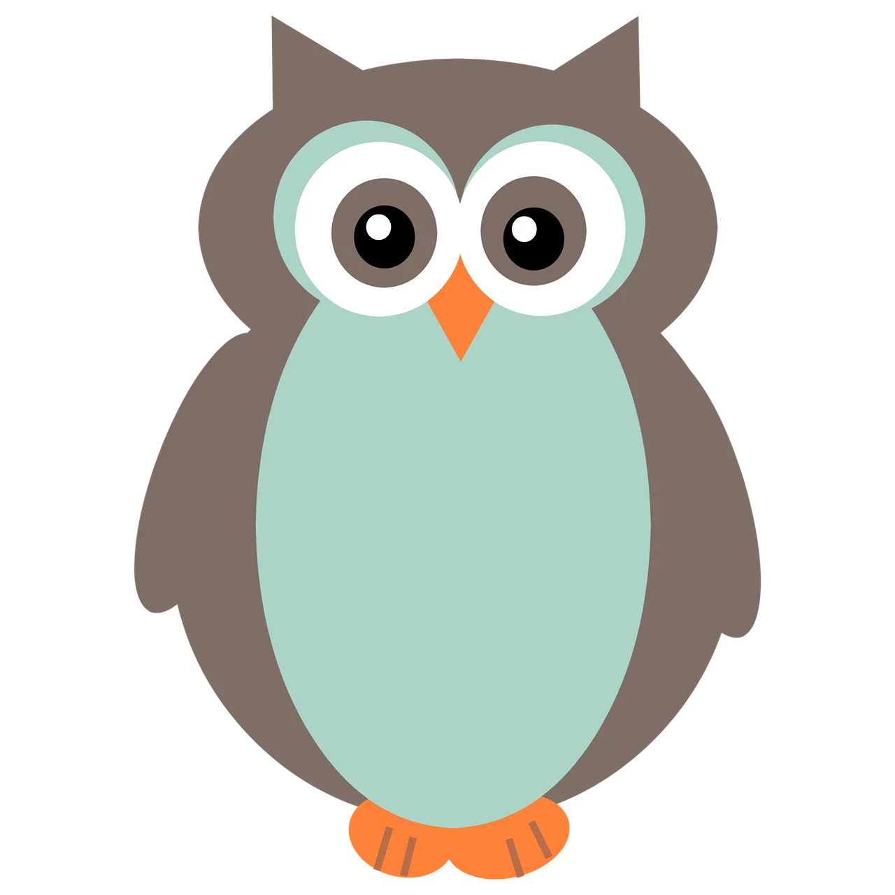 Adorable Whimsical Owl Clipart with Soft Pastel Color Palette and Charming Design