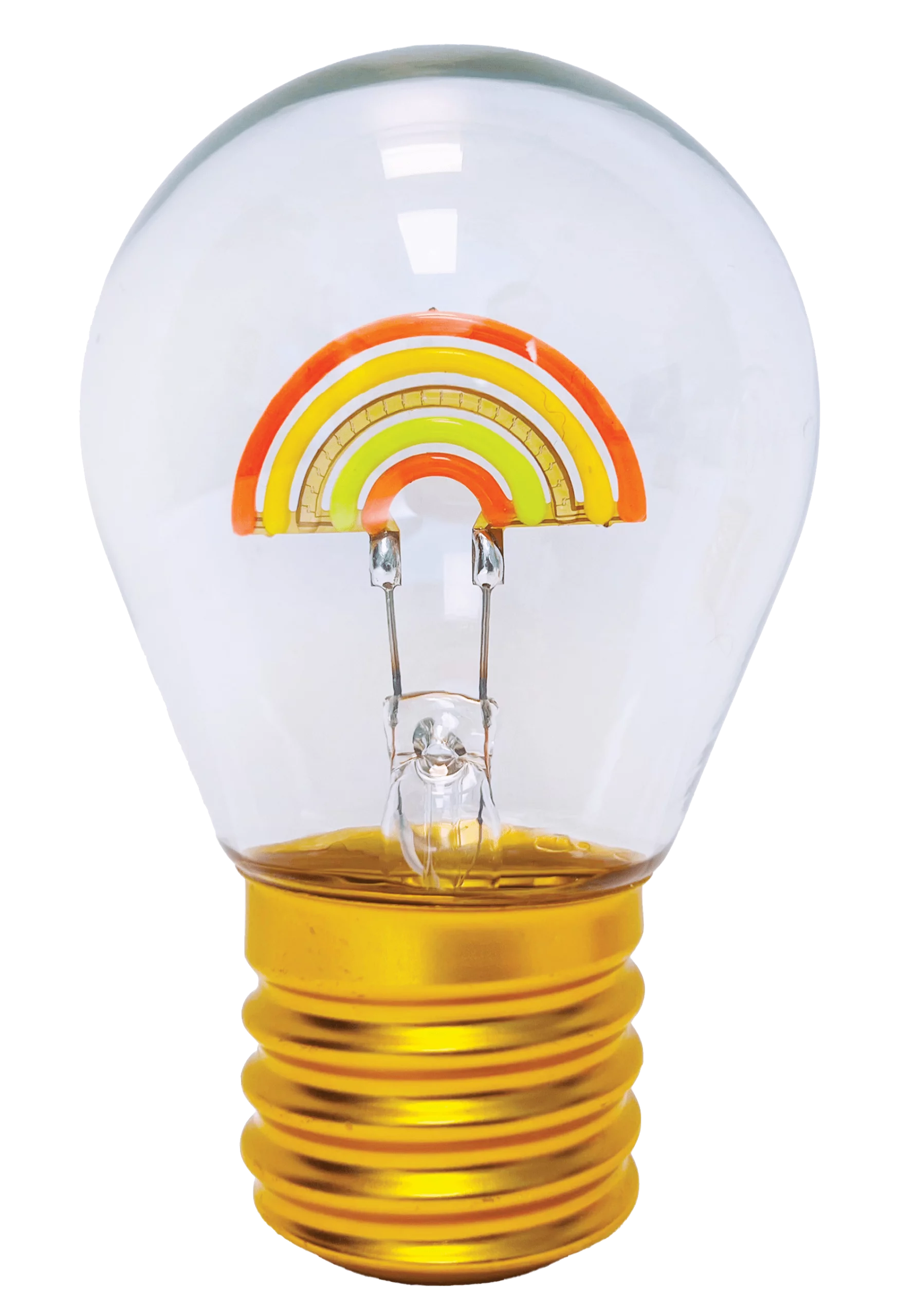 Cheerful Rainbow Light Bulb Clipart: Illuminating Creativity and Inspiration