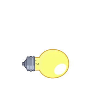 Glowing Illumination Clipart: Radiant Yellow Electric Light Bulb Illustration